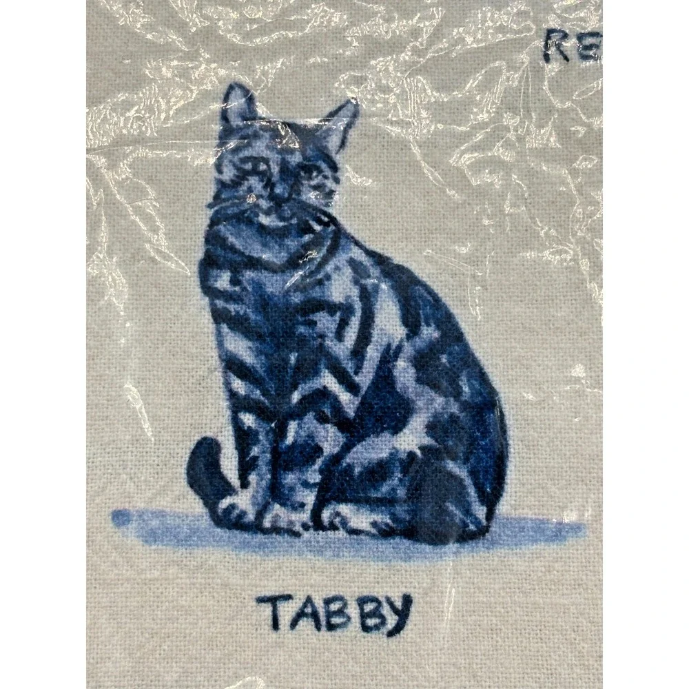 Anthropologie‎ Molly Hatch Dish Towel Cats 100% Cotton 21